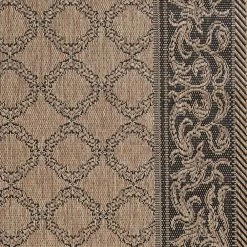 Recife Garden Lattice Cocoa-Black 8 ft. x 8 ft. Indoor/Outdoor Round Area Rug by Couristan -Artistic Weavers || Couristan Sales Store cocoa black couristan outdoor rugs 10162000076076n 44 1000