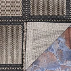 Recife Summit Cocoa-Black 9 ft. x 13 ft. Indoor/Outdoor Area Rug by Couristan -Artistic Weavers || Couristan Sales Store cocoa black couristan outdoor rugs 10432500086130t 66 1000