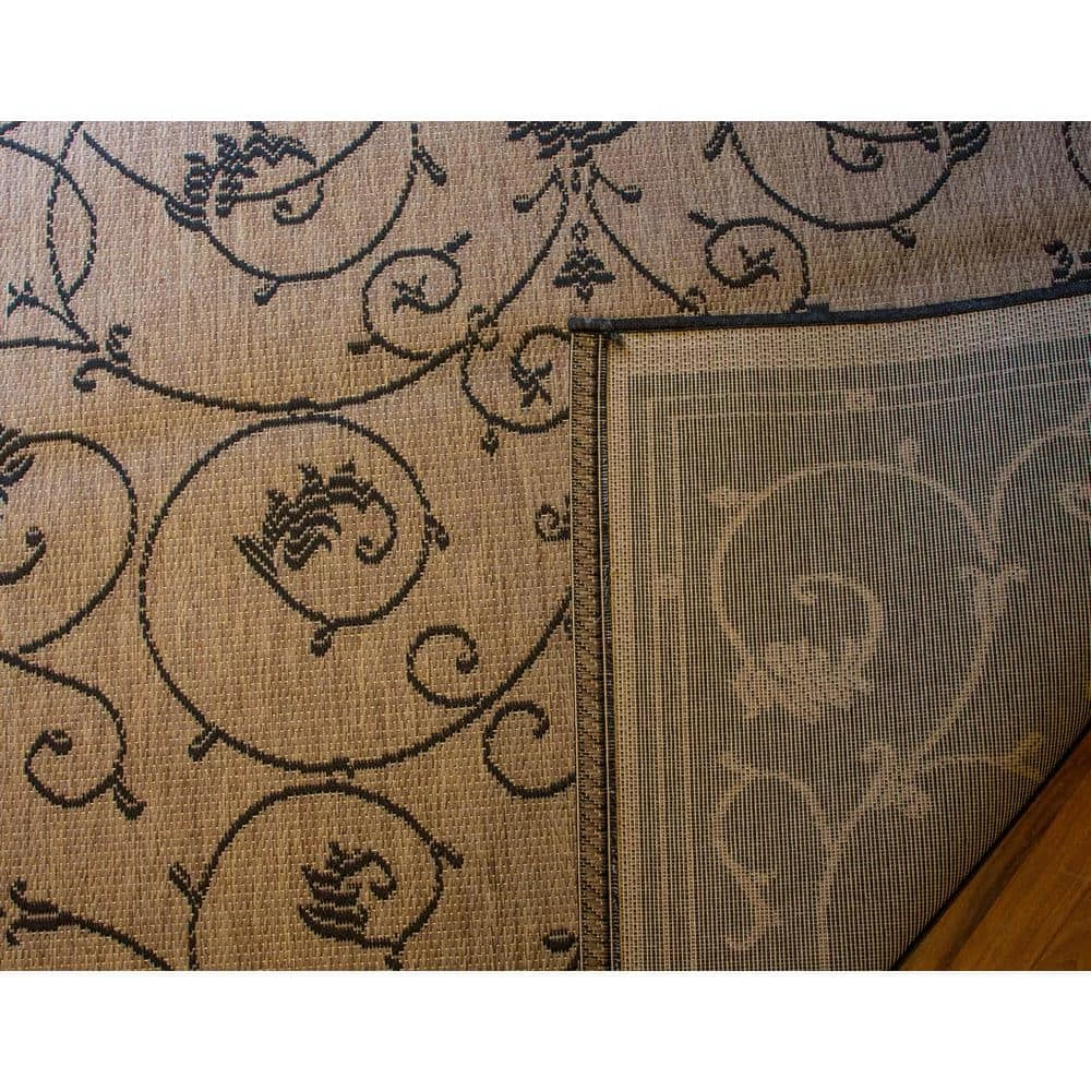 Recife Veranda Cocoa-Black 9 ft. x 9 ft. Square Indoor/Outdoor Area Rug by Couristan 3 Recife Veranda Cocoa-Black 9 ft. x 9 ft. Square Indoor/Outdoor Area Rug by Couristan - Image 3