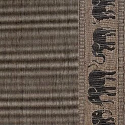 Recife Elephant Cocoa-Black 9 ft. x 9 ft. Round Indoor/Outdoor Area Rug by Couristan -Artistic Weavers || Couristan Sales Store cocoa black couristan outdoor rugs 15881021086086n 44 1000