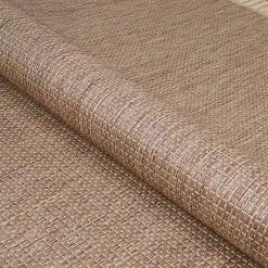Recife Wicker Stitch Cocoa-Natural 9 ft. x 9 ft. Square Indoor/Outdoor Area Rug by Couristan -Artistic Weavers || Couristan Sales Store cocoa natural couristan outdoor rugs 16811500086086q 1f 1000