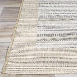 Monaco Bowline Cocoa Natural-Ivory 6 ft. x 9 ft. Indoor/Outdoor Area Rug by Couristan -Artistic Weavers || Couristan Sales Store cocoa natural ivory couristan outdoor rugs 21583220510092t 4f 1000