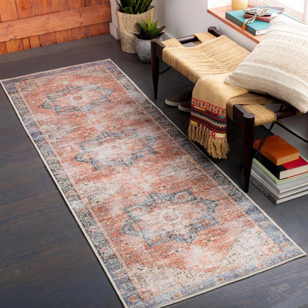 Gilda Coral 3 ft. x 20 ft. Indoor Runner Machine-Washable Area Rug by Artistic Weavers 7 Gilda Coral 3 ft. x 20 ft. Indoor Runner Machine-Washable Area Rug by Artistic Weavers - Image 7