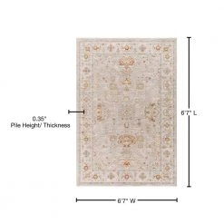 Katara Cream 7 ft. Round Indoor Area Rug by Artistic Weavers -Artistic Weavers || Couristan Sales Store cream artistic weavers area rugs s00161048494 76 1000