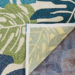 Covington Monstera Cream-Multi 6 ft. x 8 ft. Indoor/Outdoor Area Rug by Couristan -Artistic Weavers || Couristan Sales Store cream multi couristan outdoor rugs 35341521056080t 66 1000