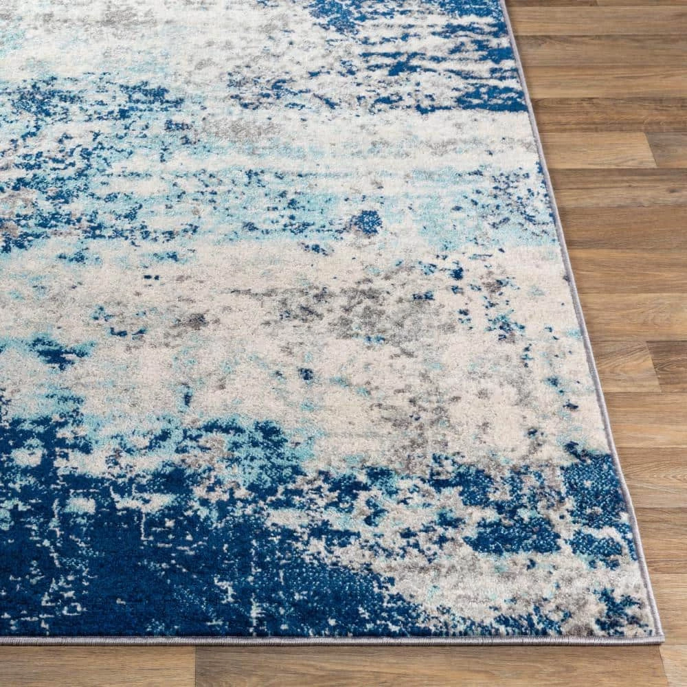 Gene Dark Blue 7 ft. 10 in. x 10 ft. 3 in. Area Rug by Artistic Weavers 4 Gene Dark Blue 7 ft. 10 in. x 10 ft. 3 in. Area Rug by Artistic Weavers - Image 4