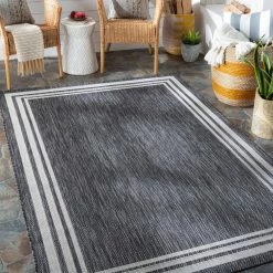 Thallo Dark Gray 12 ft. x 15 ft. Indoor/Outdoor Area Rug by Artistic Weavers -Artistic Weavers || Couristan Sales Store dark gray artistic weavers area rugs s00161040064 31 1000