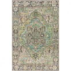 Rhene Dark Green 8 ft. x 10 ft. Indoor Area Rug by Artistic Weavers