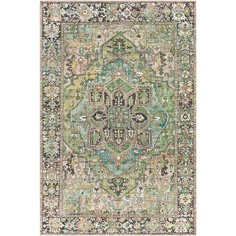 Rhene Dark Green 8 ft. x 10 ft. Indoor Area Rug by Artistic Weavers 1 Rhene Dark Green 8 ft. x 10 ft. Indoor Area Rug by Artistic Weavers