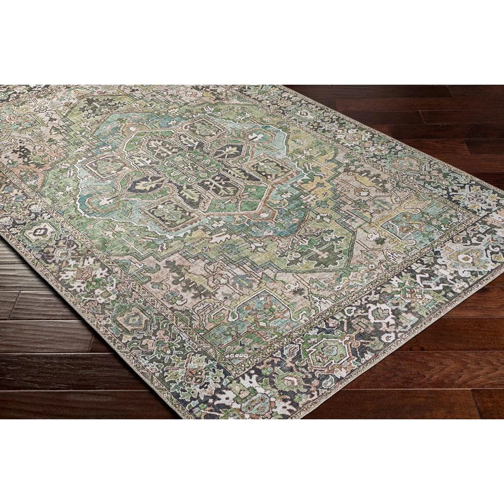 Rhene Dark Green 8 ft. x 10 ft. Indoor Area Rug by Artistic Weavers 2 Rhene Dark Green 8 ft. x 10 ft. Indoor Area Rug by Artistic Weavers - Image 2