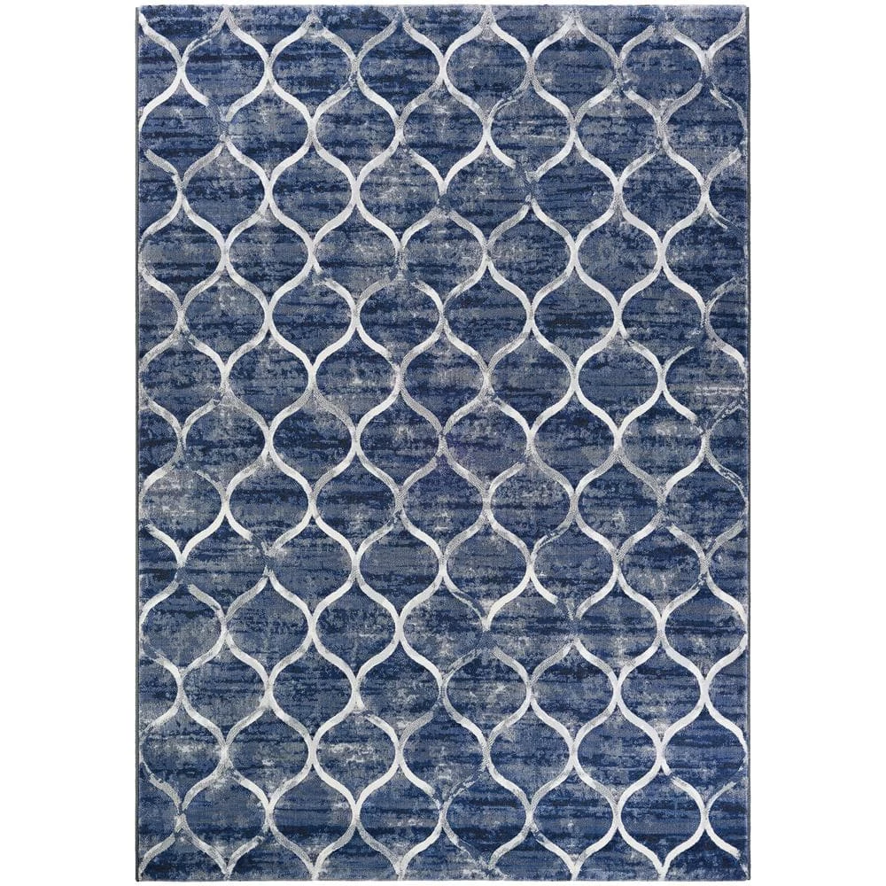 Easton Ogee Dusk Blue 2 ft. x 4 ft. Area Rug by Couristan 1 Easton Ogee Dusk Blue 2 ft. x 4 ft. Area Rug by Couristan