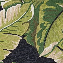 Covington Rainforest Forest Green-Black 8 ft. x 8 ft. Round Indoor/Outdoor Area Rug by Couristan -Artistic Weavers || Couristan Sales Store forest green black couristan outdoor rugs 49724000710710n 44 1000