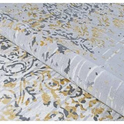 Calinda Emmett Gold-Silver-Ivory 2 ft. 3 in. x 7 ft. 7 in. Runner Rug by Couristan 13 Calinda Emmett Gold-Silver-Ivory 2 ft. 3 in. x 7 ft. 7 in. Runner Rug by Couristan -Artistic Weavers || Couristan Sales Store gold silver ivory couristan area rugs 51930747023076u 1f 1000