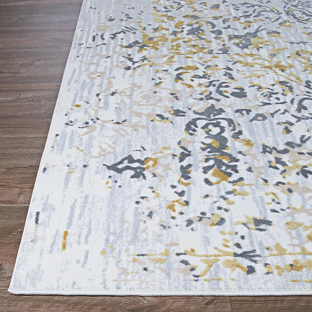 Calinda Emmett Gold-Silver-Ivory 2 ft. 3 in. x 7 ft. 7 in. Runner Rug by Couristan 5 Calinda Emmett Gold-Silver-Ivory 2 ft. 3 in. x 7 ft. 7 in. Runner Rug by Couristan - Image 5