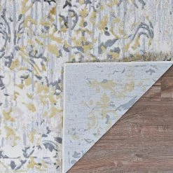 Calinda Emmett Gold-Silver-Ivory 2 ft. 3 in. x 7 ft. 7 in. Runner Rug by Couristan 10 Calinda Emmett Gold-Silver-Ivory 2 ft. 3 in. x 7 ft. 7 in. Runner Rug by Couristan -Artistic Weavers || Couristan Sales Store gold silver ivory couristan area rugs 51930747023076u 66 1000