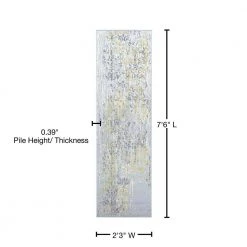 Calinda Emmett Gold-Silver-Ivory 2 ft. 3 in. x 7 ft. 7 in. Runner Rug by Couristan 15 Calinda Emmett Gold-Silver-Ivory 2 ft. 3 in. x 7 ft. 7 in. Runner Rug by Couristan -Artistic Weavers || Couristan Sales Store gold silver ivory couristan area rugs 51930747023076u 76 1000