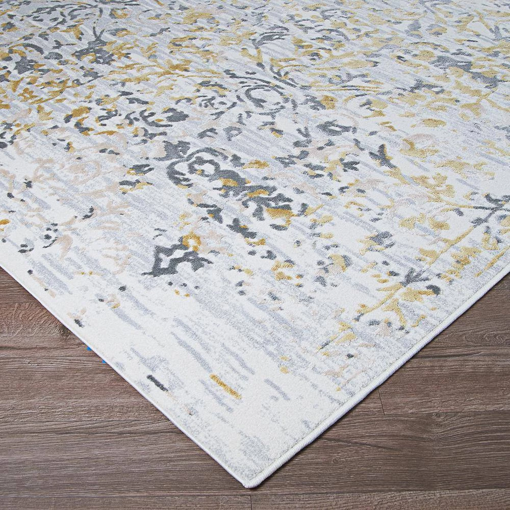 Calinda Emmett Gold-Silver-Ivory 2 ft. 3 in. x 7 ft. 7 in. Runner Rug by Couristan 4 Calinda Emmett Gold-Silver-Ivory 2 ft. 3 in. x 7 ft. 7 in. Runner Rug by Couristan - Image 4
