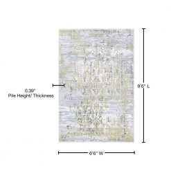 Calinda Samovar Gold-Silver-Ivory 7 ft. x 10 ft. Area Rug by Couristan -Artistic Weavers || Couristan Sales Store gold silver ivory couristan area rugs 51950747066096t 76 1000