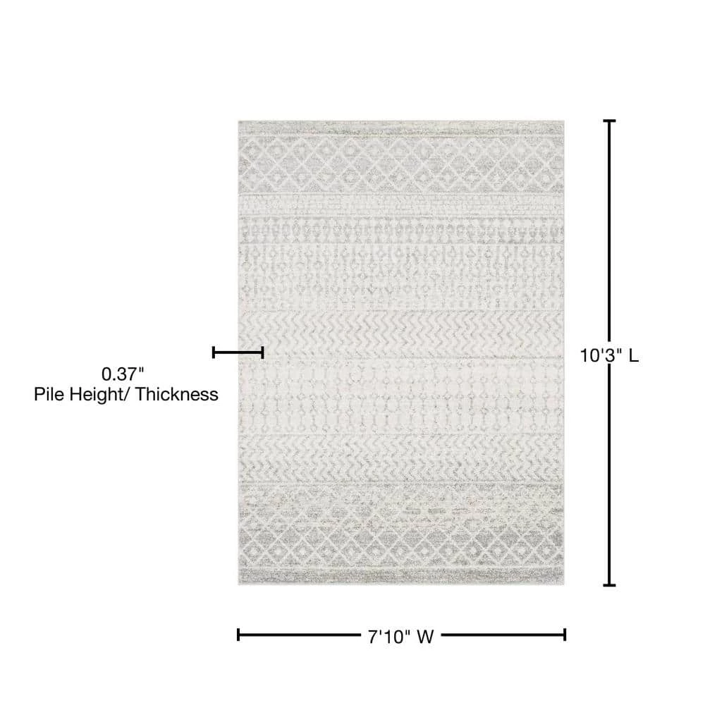 Laurine Gray 8 ft. x 10 ft. Trellis Area Rug by Artistic Weavers 3 Laurine Gray 8 ft. x 10 ft. Trellis Area Rug by Artistic Weavers - Image 3