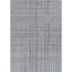 Charm Grasscloth Grey-Denim Blue 5 ft. x 8 ft. Indoor/Outdoor Area Rug by Couristan