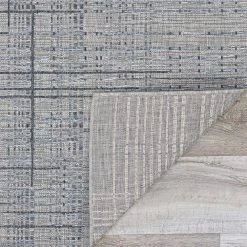 Charm Grasscloth Grey-Denim Blue 5 ft. x 8 ft. Indoor/Outdoor Area Rug by Couristan -Artistic Weavers || Couristan Sales Store gray denim blue couristan outdoor rugs 26660209053076t 66 1000