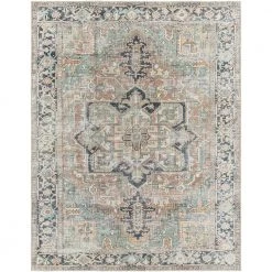Jillian Green 9 ft. x 12 ft. Traditional Indoor Machine-Washable Area Rug by Artistic Weavers
