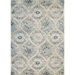 Cire Cherrington Greige-Antique Cream 5 ft. x 8 ft. Area Rug by Couristan