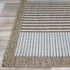 Monaco Starboard Grey-Sand 6 ft. x 9 ft. Indoor/Outdoor Area Rug by Couristan -Artistic Weavers || Couristan Sales Store grey sand couristan outdoor rugs 24672003510092t 4f 1000