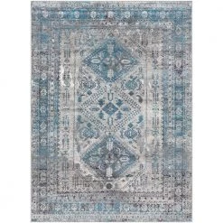 Havana Grey/Teal 7 ft. 10 in. x 10 ft. 3 in. Oriental Area Rug by Artistic Weavers