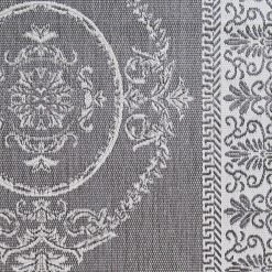 Recife Antique Medallion Grey-White 4 ft. x 5 ft. Indoor/Outdoor Area Rug by Couristan 14 Recife Antique Medallion Grey-White 4 ft. x 5 ft. Indoor/Outdoor Area Rug by Couristan -Artistic Weavers || Couristan Sales Store grey white couristan outdoor rugs 10783012039055t 44 1000