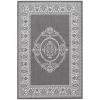 Recife Antique Medallion Grey-White 4 ft. x 5 ft. Indoor/Outdoor Area Rug by Couristan