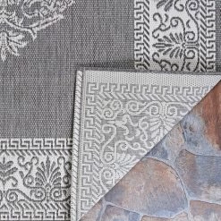 Recife Antique Medallion Grey-White 4 ft. x 5 ft. Indoor/Outdoor Area Rug by Couristan 10 Recife Antique Medallion Grey-White 4 ft. x 5 ft. Indoor/Outdoor Area Rug by Couristan -Artistic Weavers || Couristan Sales Store grey white couristan outdoor rugs 10783012039055t 66 1000