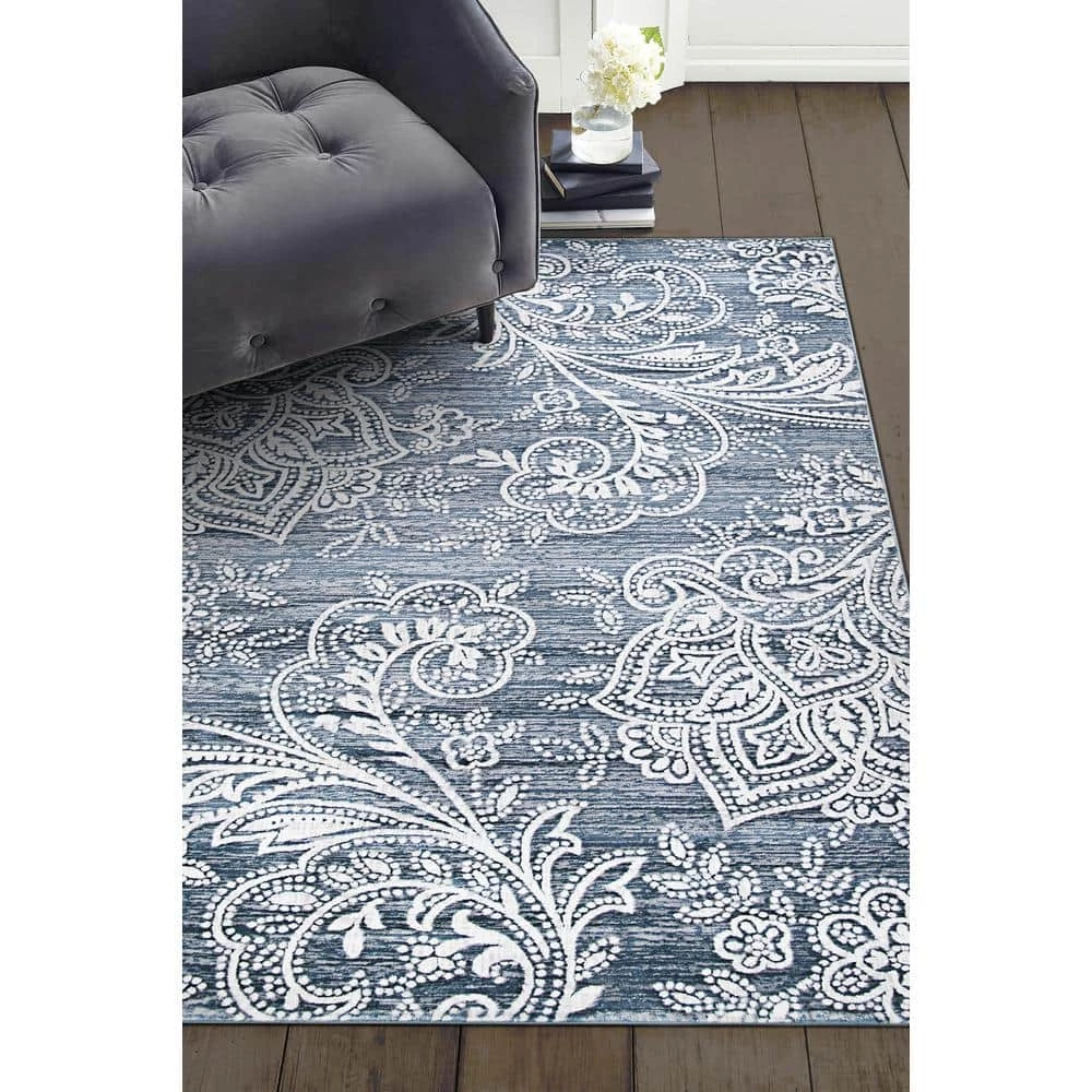 Nirvana Topiary Greystone 10 ft. x 13 ft. Area Rug by Couristan 2 Nirvana Topiary Greystone 10 ft. x 13 ft. Area Rug by Couristan - Image 2