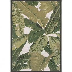 Dolce Palm Lily Hunter Green-Ivory 8 ft. x 11 ft. Indoor/Outdoor Area Rug by Couristan