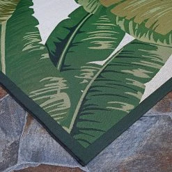 Dolce Palm Lily Hunter Green-Ivory 8 ft. x 11 ft. Indoor/Outdoor Area Rug by Couristan -Artistic Weavers || Couristan Sales Store hunter green ivory couristan outdoor rugs 75060004081112t c3 1000