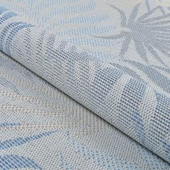 Monte Carlo Caladesi Hydrangea-Ivory 8 ft. x 11 ft. Indoor/Outdoor Area Rug by Couristan -Artistic Weavers || Couristan Sales Store hydrangea blue ivory couristan outdoor rugs 21077131076109t 1f 1000