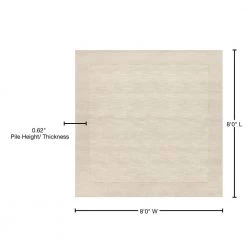 Foxcroft Ivory 8 ft. x 8 ft. Indoor Square Area Rug by Artistic Weavers -Artistic Weavers || Couristan Sales Store ivory artistic weavers area rugs s00151020527 76 1000