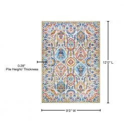 Pasha Tribal Ivory 9 ft. x 12 ft. Area Rug by Couristan -Artistic Weavers || Couristan Sales Store ivory couristan area rugs 50760076090120t 76 1000