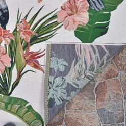 Dolce Toucans Ivory 4 ft. x 6 ft. Indoor/Outdoor Area Rug by Couristan -Artistic Weavers || Couristan Sales Store ivory couristan outdoor rugs 75020002040510t 66 1000