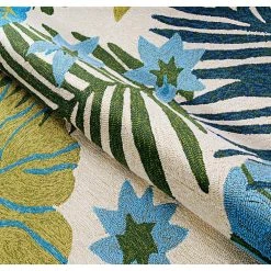 Covington Summer Laelia Ivory-Fern 6 ft. x 8 ft. Indoor/Outdoor Area Rug by Couristan -Artistic Weavers || Couristan Sales Store ivory fern couristan outdoor rugs 53563561056080t 1f 1000