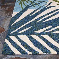 Covington Summer Laelia Ivory-Fern 6 ft. x 8 ft. Indoor/Outdoor Area Rug by Couristan -Artistic Weavers || Couristan Sales Store ivory fern couristan outdoor rugs 53563561056080t 4f 1000