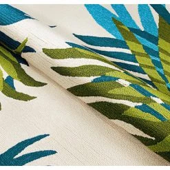 Covington Jungle Leaves Ivory-Forest Green 8 ft. x 11 ft. Indoor/Outdoor Area Rug by Couristan -Artistic Weavers || Couristan Sales Store ivory forest green couristan outdoor rugs 29920505080110t 1f 1000