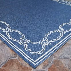 Recife Rope Knot Ivory-Indigo 9 ft. x 9 ft. Square Indoor/Outdoor Area Rug by Couristan -Artistic Weavers || Couristan Sales Store ivory indigo couristan outdoor rugs 16826500086086q c3 1000