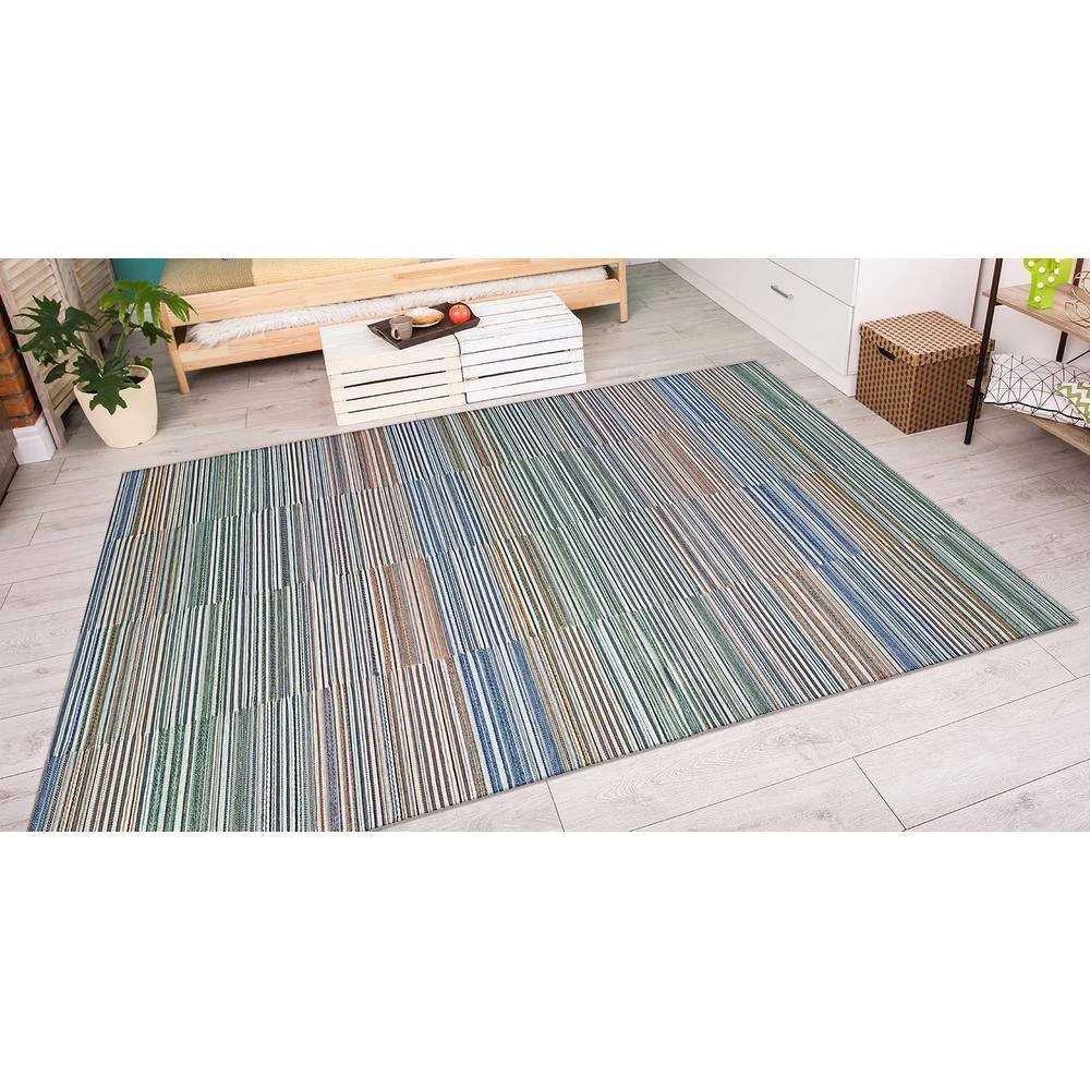 Cape Shoreham Ivory-Multi 8 ft. x 11 ft. Indoor/Outdoor Area Rug by Couristan 2 Cape Shoreham Ivory-Multi 8 ft. x 11 ft. Indoor/Outdoor Area Rug by Couristan - Image 2
