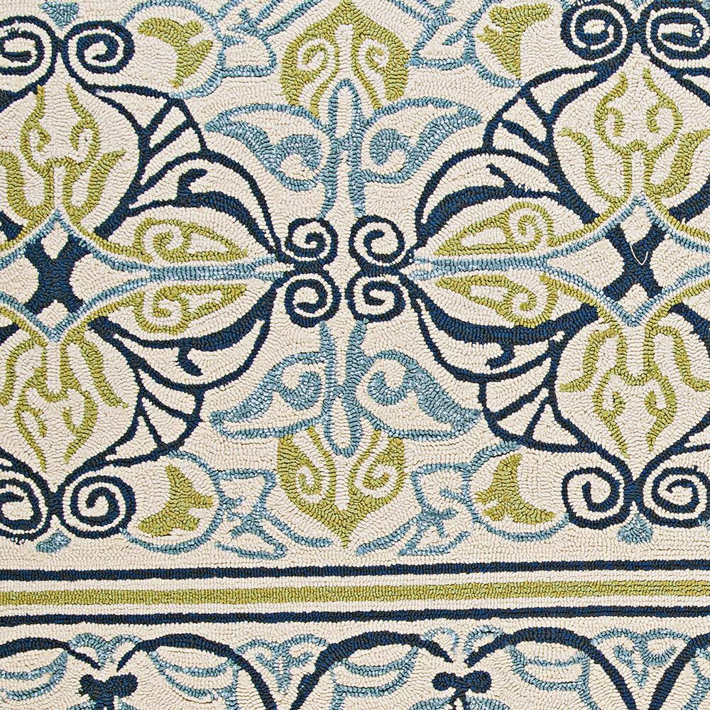 Covington Pegasus Ivory-Navy-Lime 6 ft. x 8 ft. Indoor/Outdoor Area Rug by Couristan 7 Covington Pegasus Ivory-Navy-Lime 6 ft. x 8 ft. Indoor/Outdoor Area Rug by Couristan - Image 7