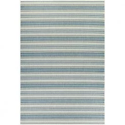 Monaco Marbella Ivory-Sand-Azure Blue 4 ft. x 5 ft. Indoor/Outdoor Area Rug by Couristan