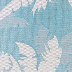 Monaco Coastal Flora Ivory-Turquoise 8 ft. x 11 ft. Indoor/Outdoor Area Rug by Couristan -Artistic Weavers || Couristan Sales Store ivory turquoise couristan outdoor rugs 22163100076109t 44 1000