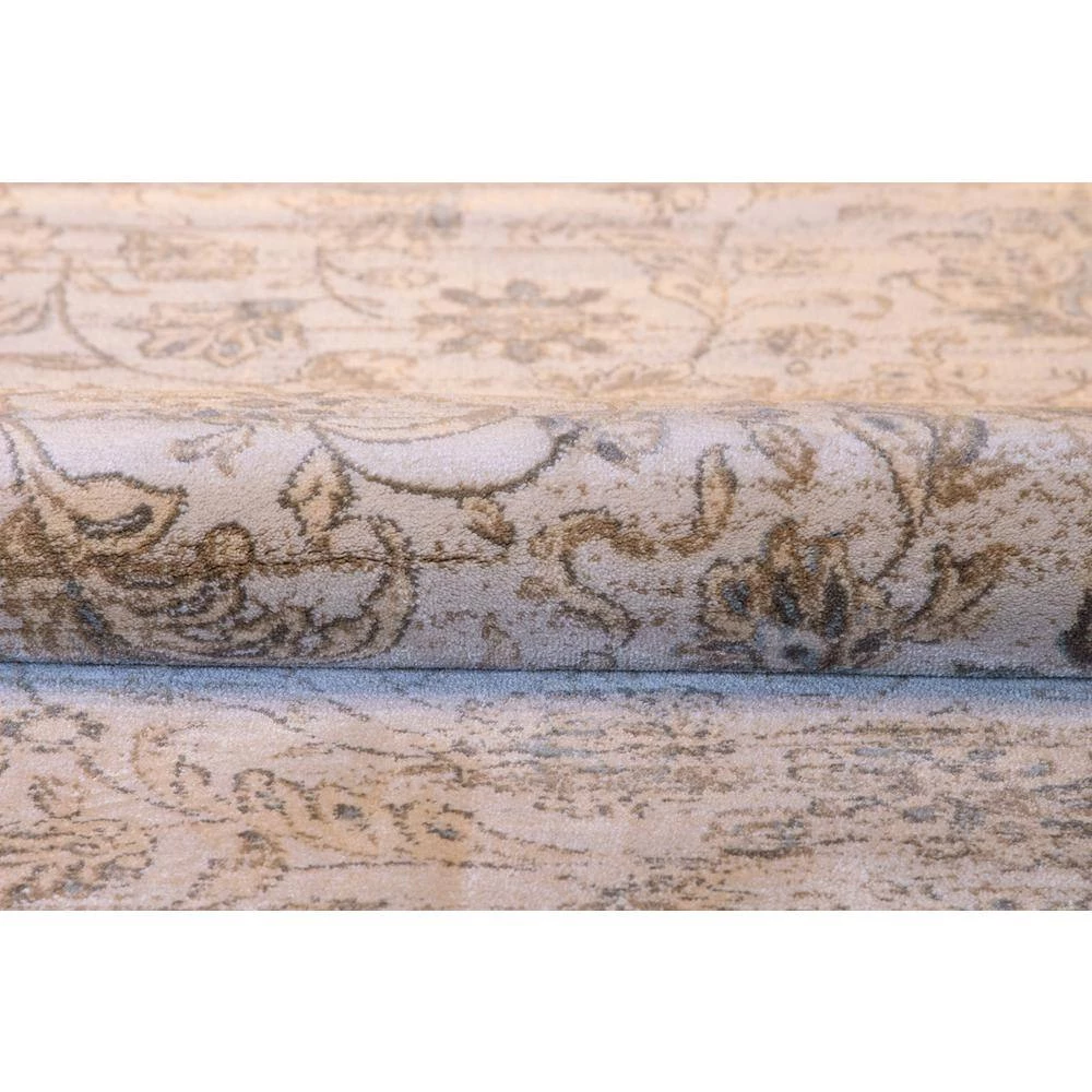 Zahara Embellished Blossom Light Blue-Oatmeal 9 ft. x 12 ft. Area Rug by Couristan 5 Zahara Embellished Blossom Light Blue-Oatmeal 9 ft. x 12 ft. Area Rug by Couristan - Image 5