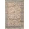 Zahara Embellished Blossom Light Blue-Oatmeal 9 ft. x 12 ft. Area Rug by Couristan