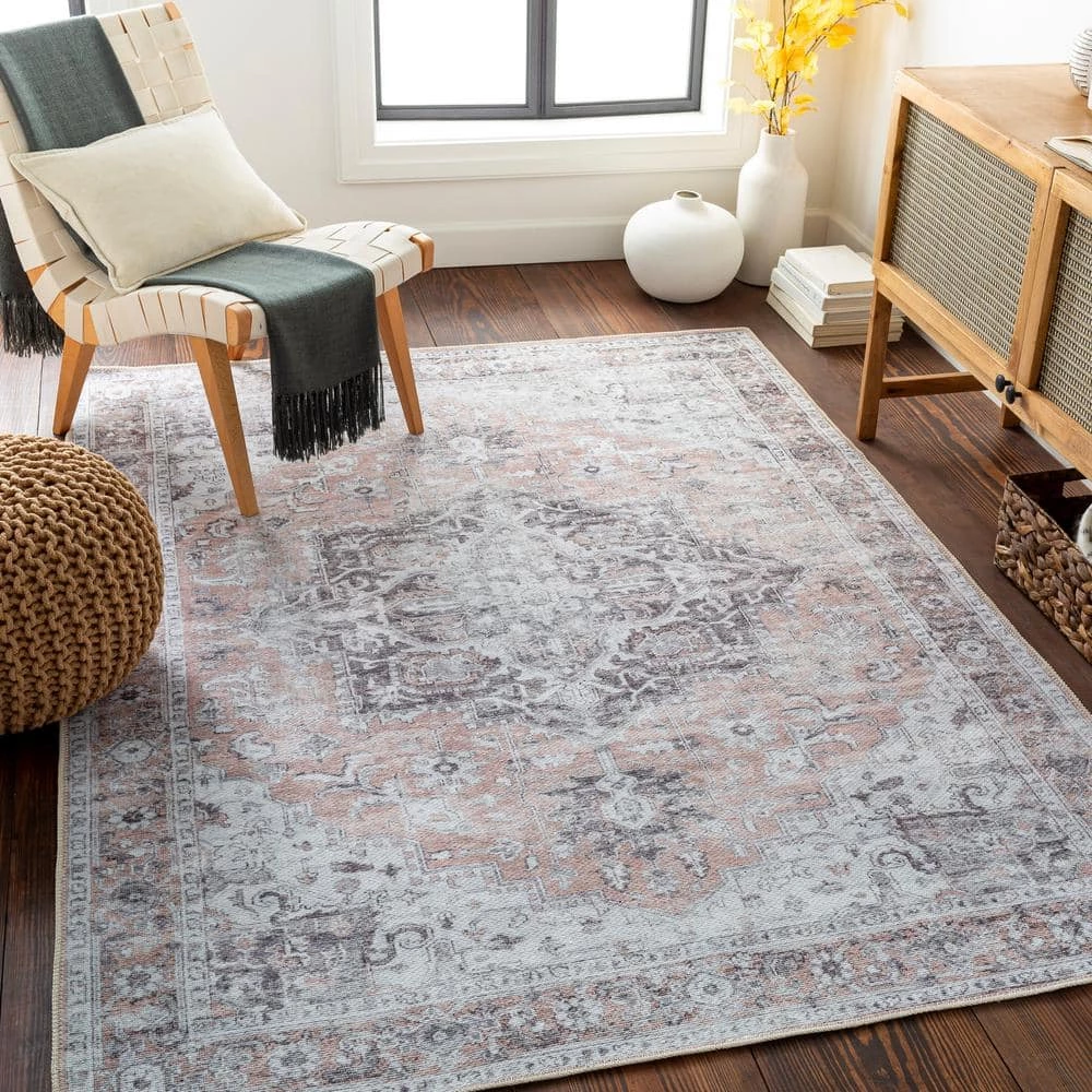 Ewing Light Grey 8 ft. x 10 ft. Traditional Indoor Machine-Washable Area Rug by Artistic Weavers 6 Ewing Light Grey 8 ft. x 10 ft. Traditional Indoor Machine-Washable Area Rug by Artistic Weavers - Image 6